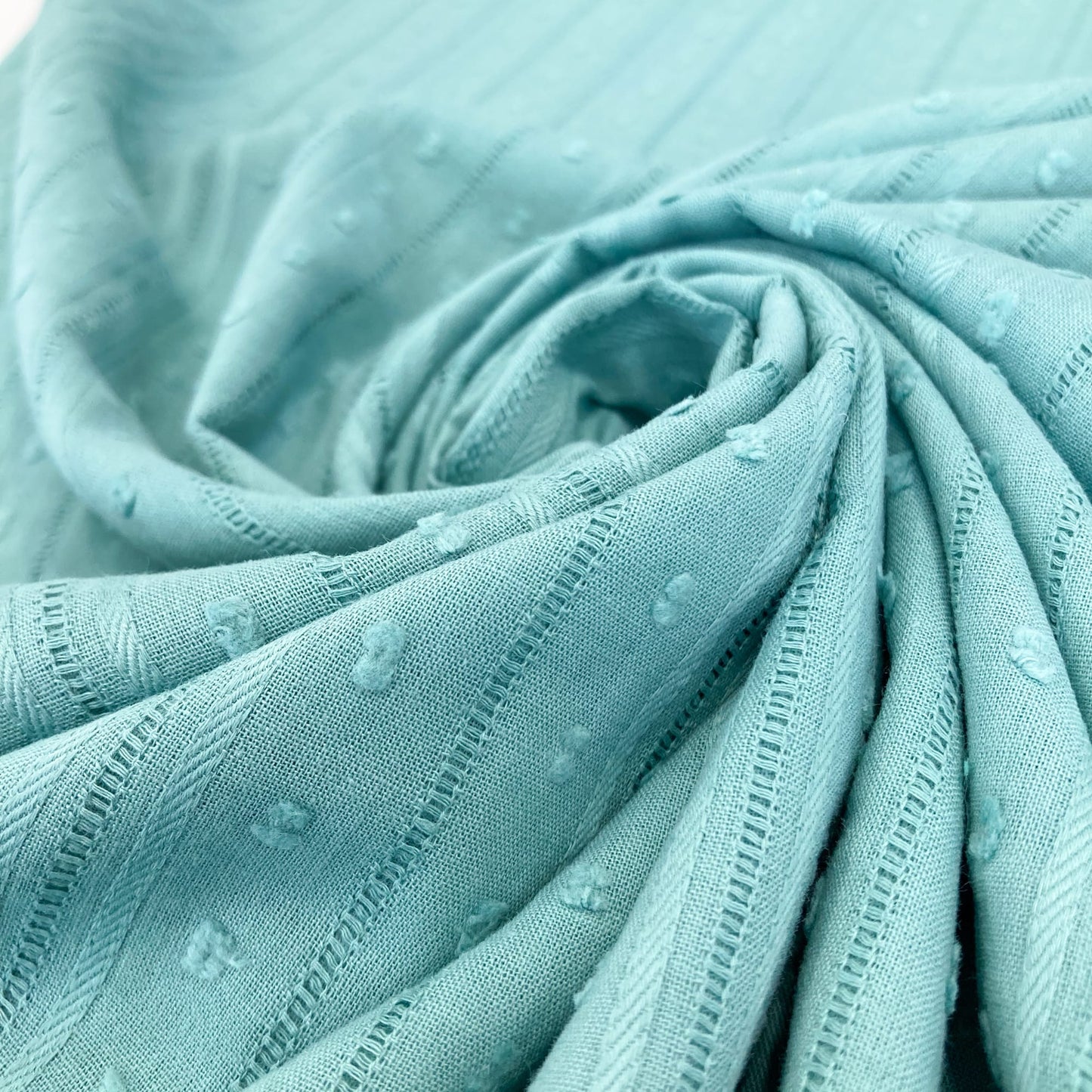 Cotton Dobby Voile in Sea Green
