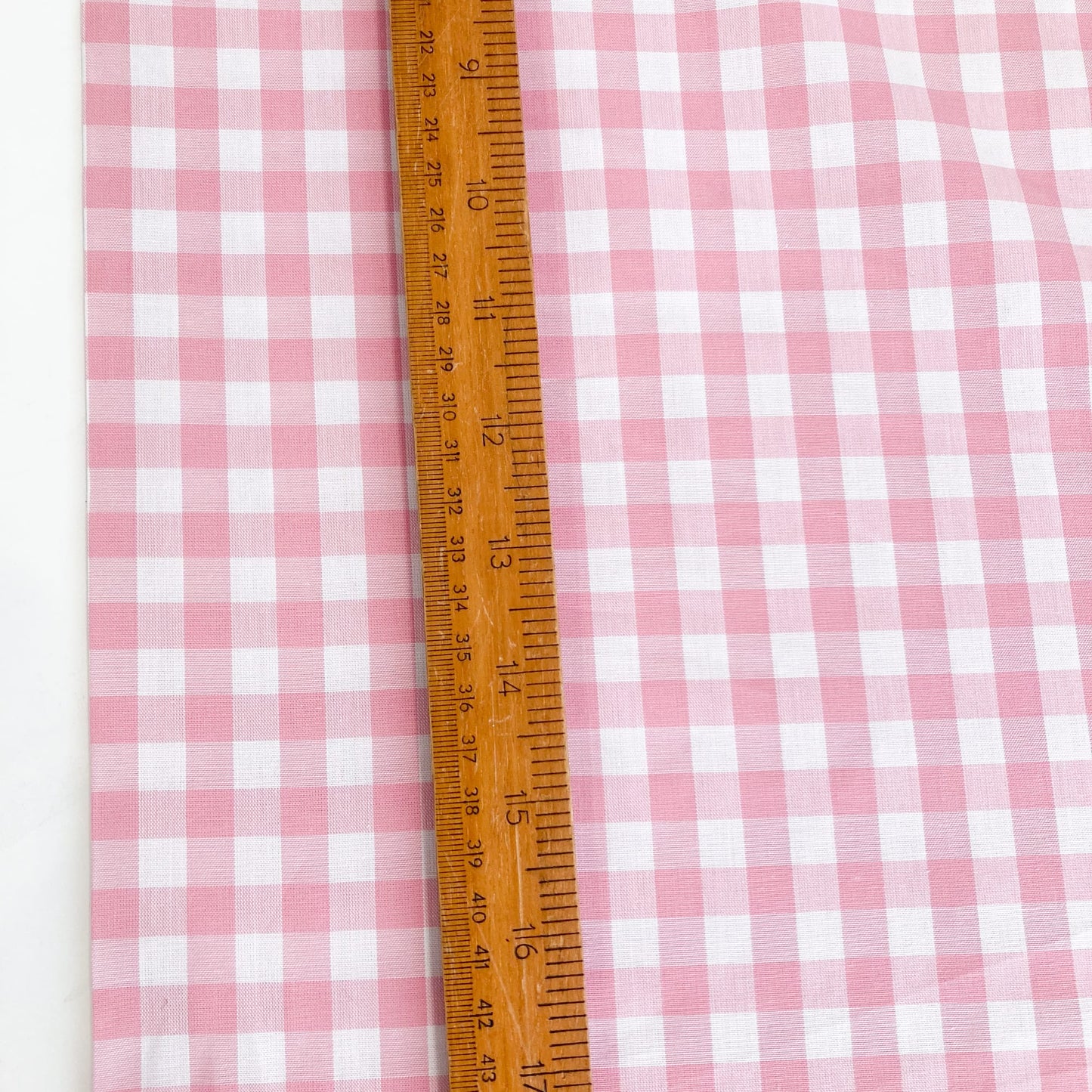 Cotton Gingham in Pink and White 1 cm Check