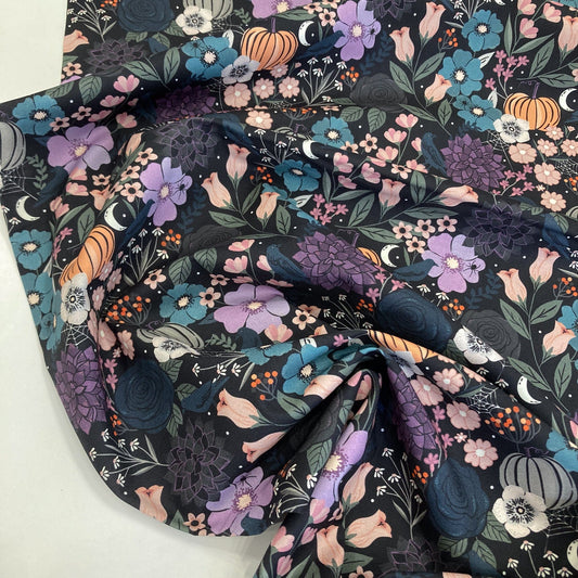 Dashwood Studio Quilting Cotton 'Spellbound' Spooky Floral