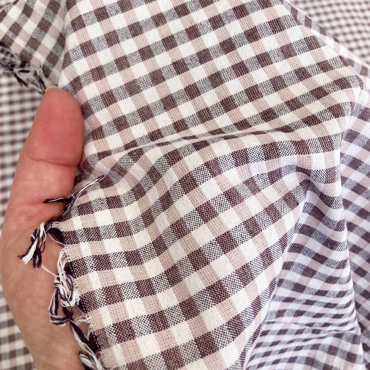 Deadstock Cotton Gingham 'Rosewood'