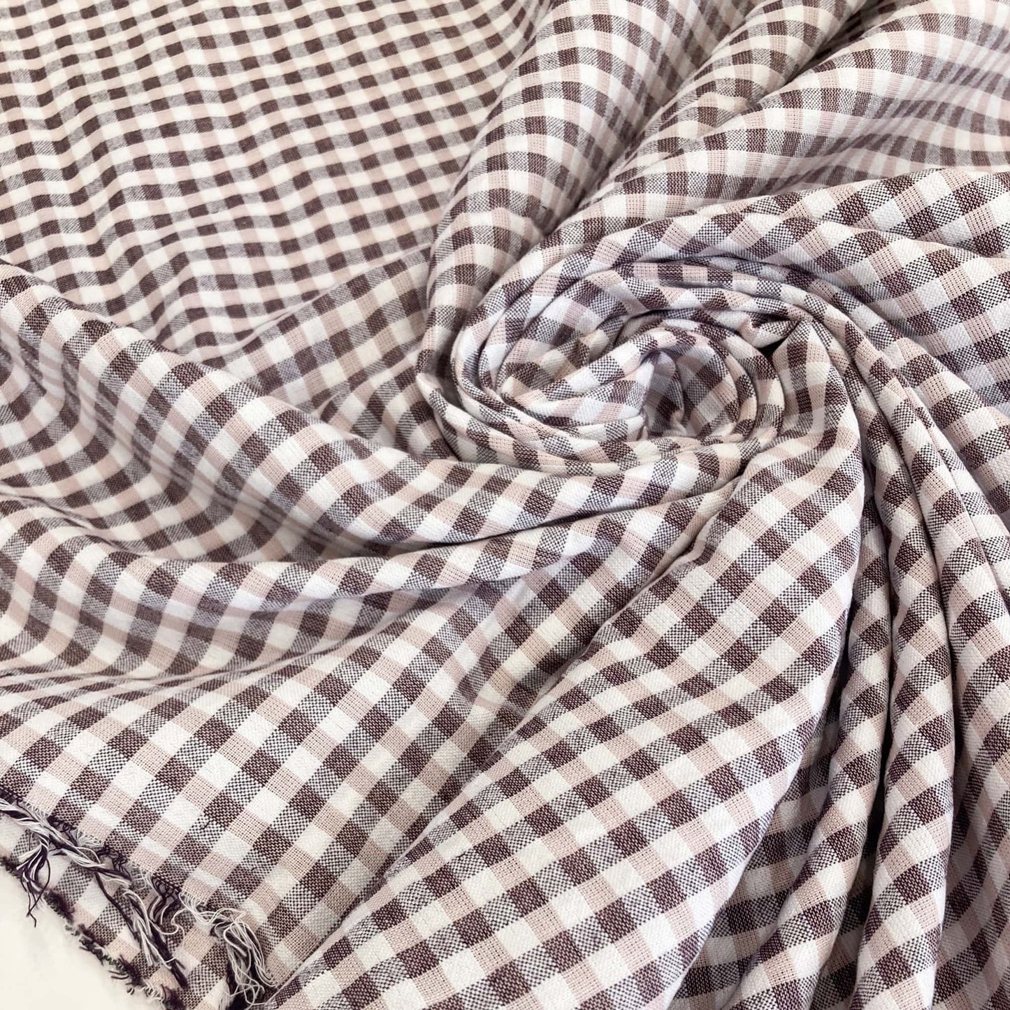 Deadstock Cotton Gingham 'Rosewood'