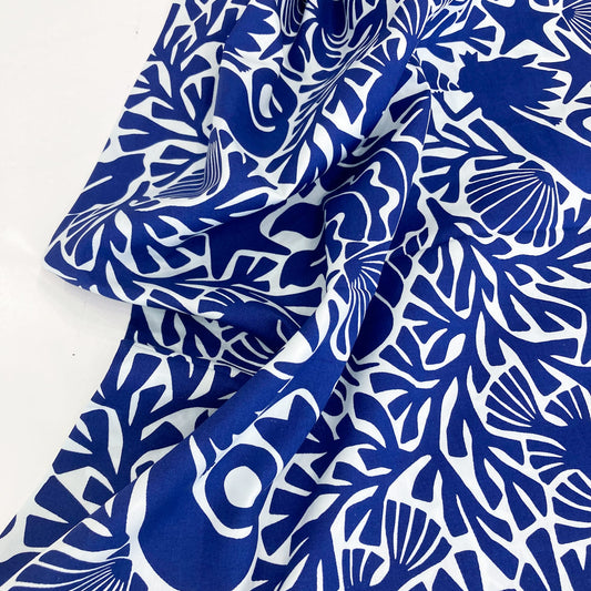 Deadstock Cotton Poplin 'Call of the Ocean'