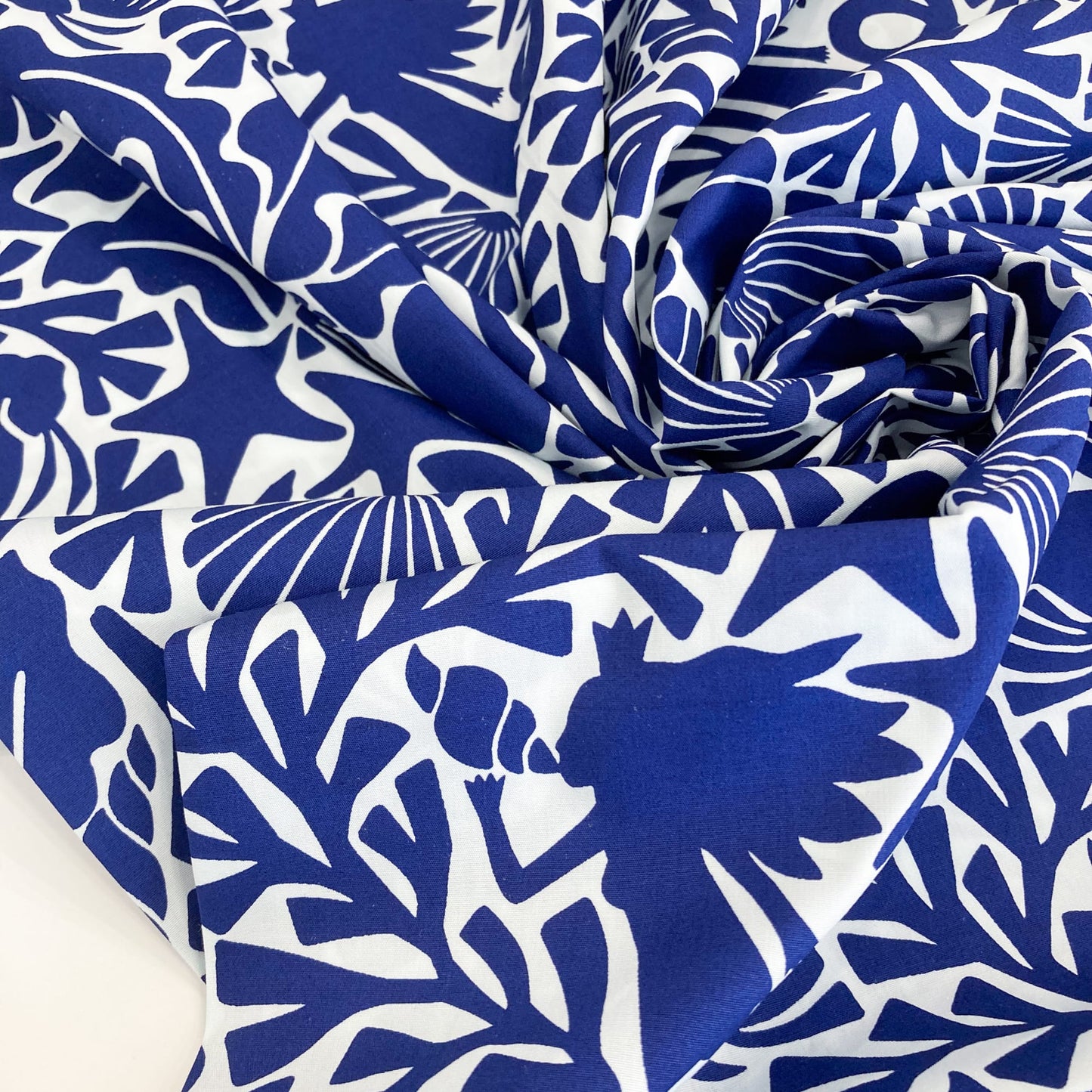 Deadstock Cotton Poplin 'Call of the Ocean'