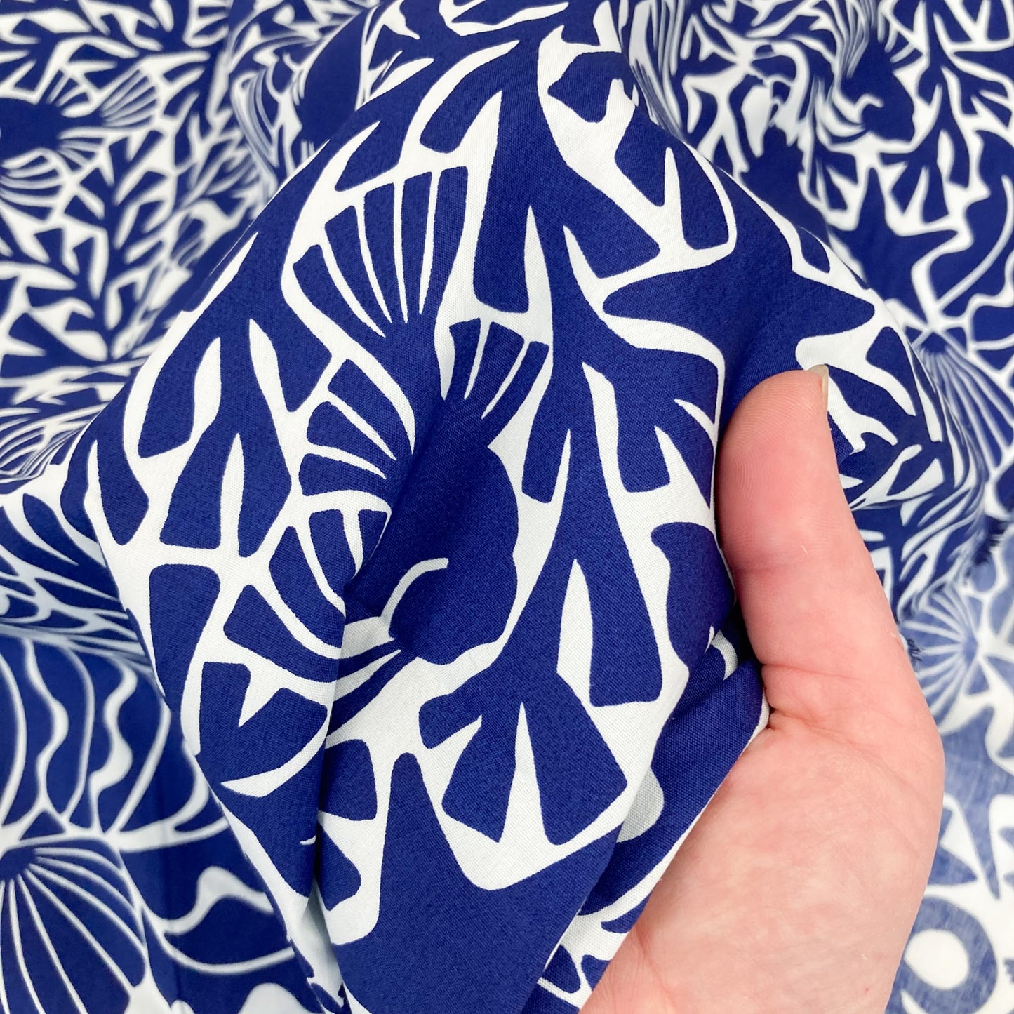 Deadstock Cotton Poplin 'Call of the Ocean'