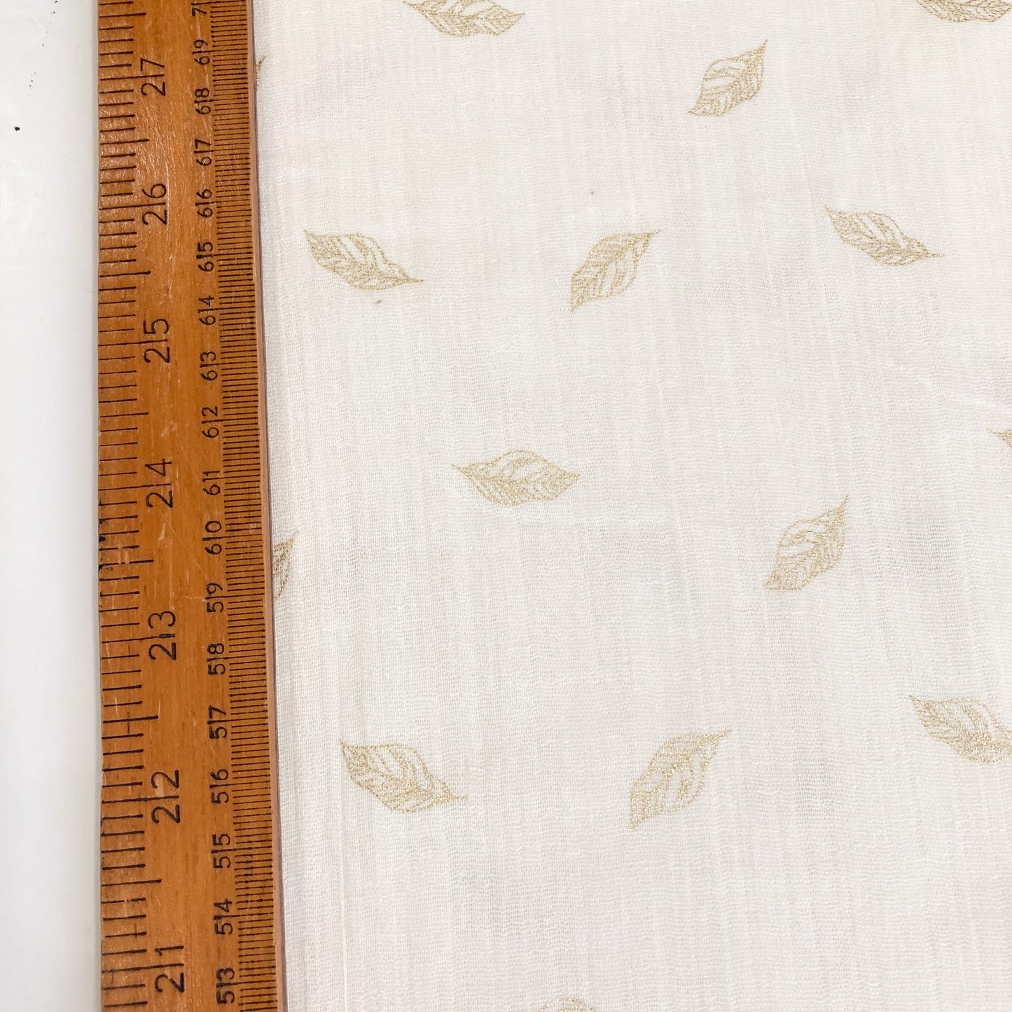 Deadstock Indian Cotton Gold Leaf Foil Print