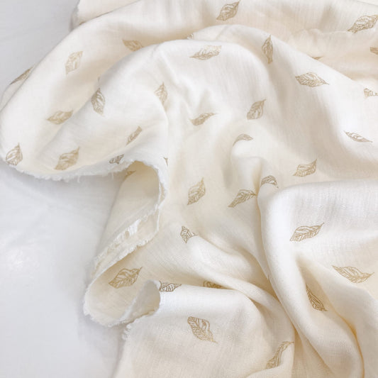 Deadstock Indian Cotton Gold Leaf Foil Print