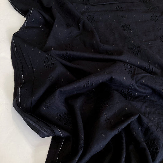 Deadstock Lurex Floral Broderie