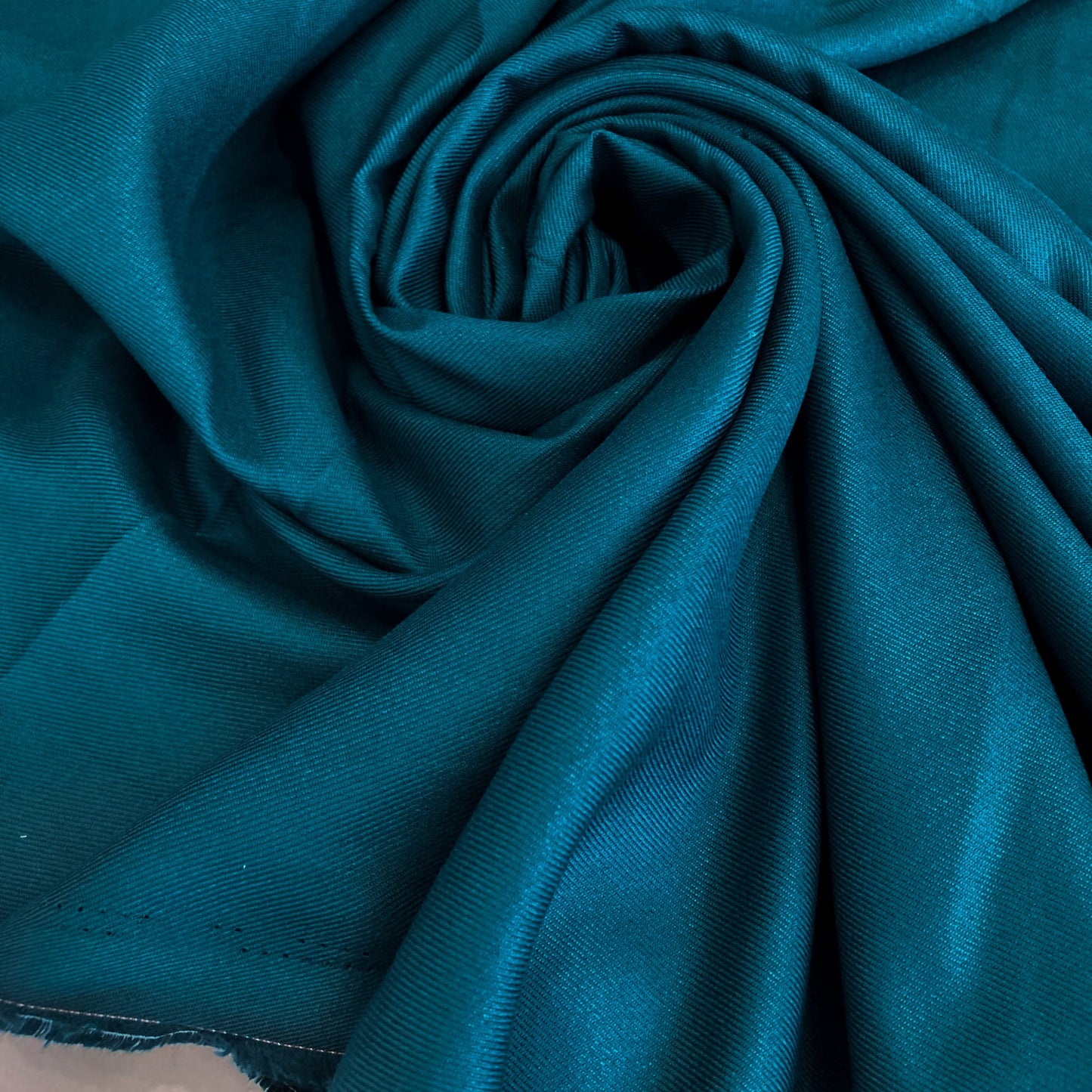 Deadstock Viscose Twill 'Atlantic Teal'