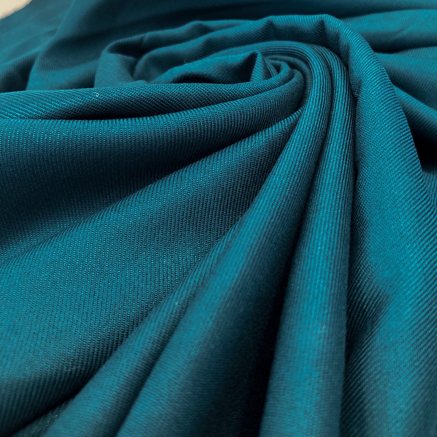 Deadstock Viscose Twill 'Atlantic Teal'