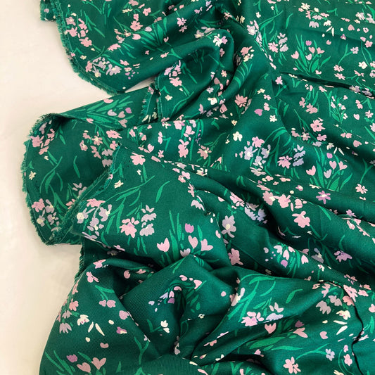 Deadstock Viscose Twill 'Woodland Walk'