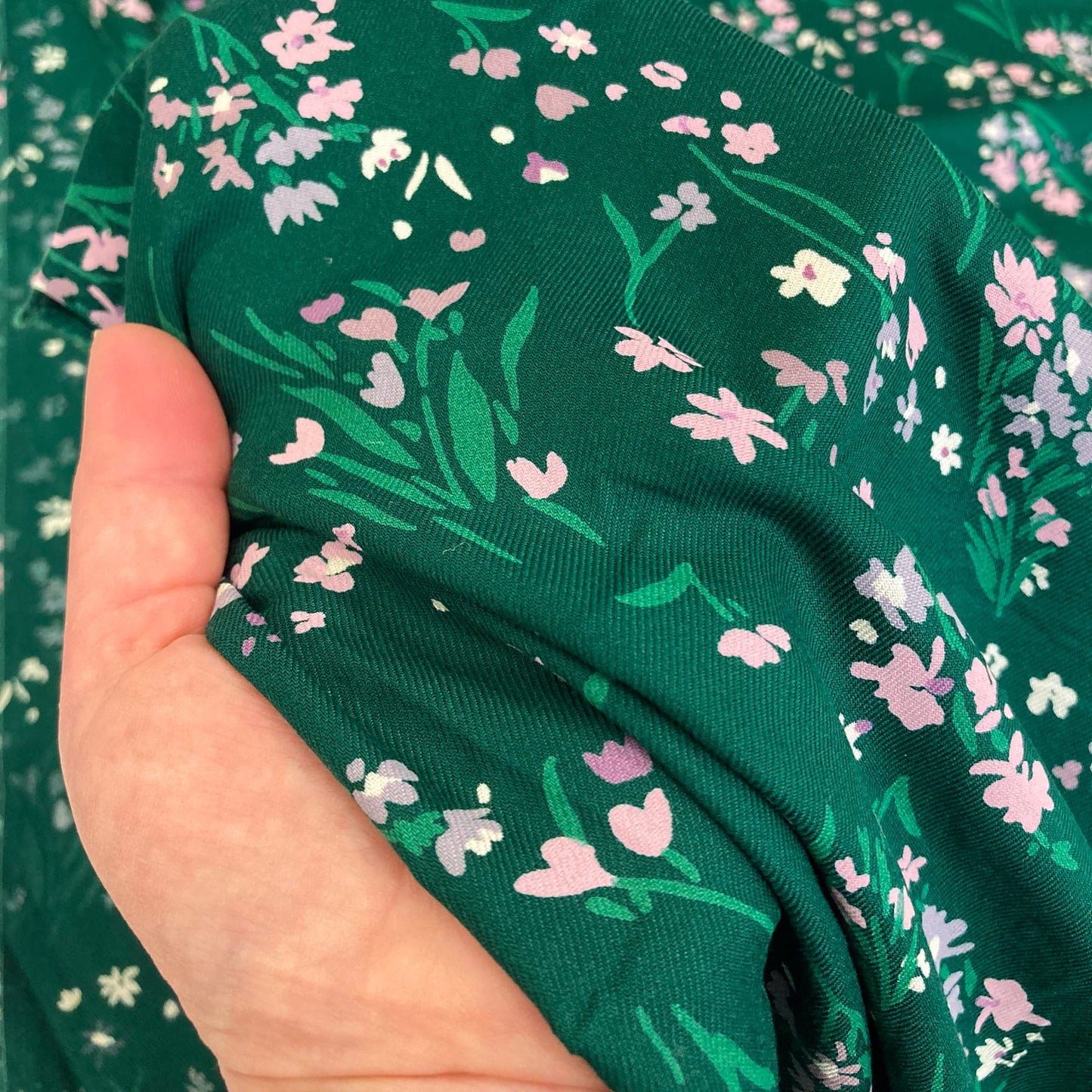 Deadstock Viscose Twill 'Woodland Walk'