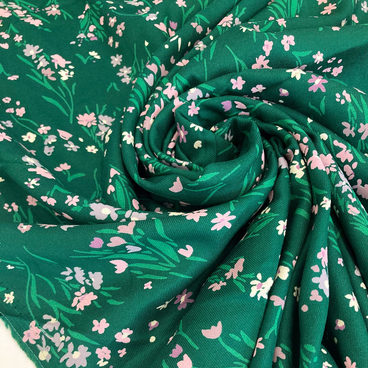 Deadstock Viscose Twill 'Woodland Walk'