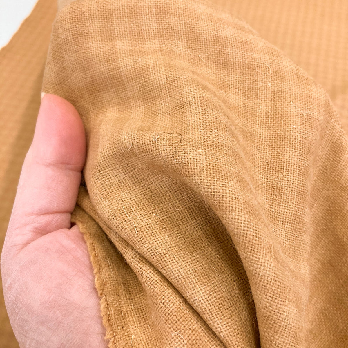 Deadstock: Wool Mix Flannel in Mocha Check