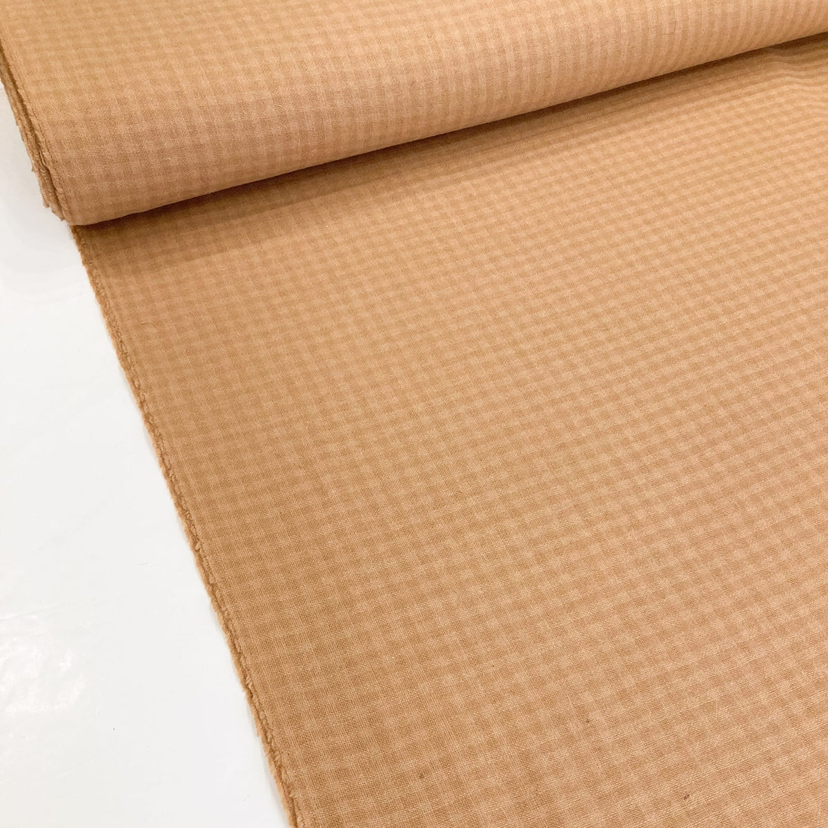 Deadstock: Wool Mix Flannel in Mocha Check