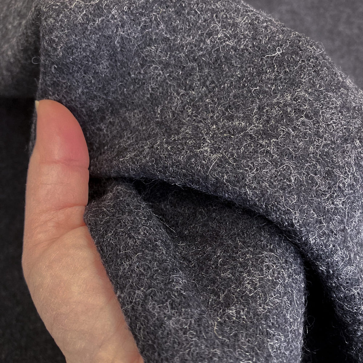 Deadstock: Wool Tweed Knit in Charcoal