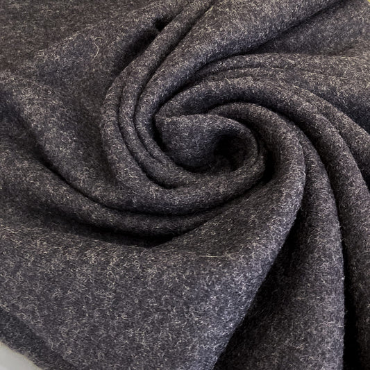 Deadstock: Wool Tweed Knit in Charcoal