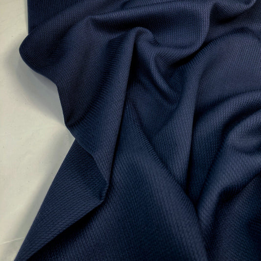 Designer Deadstock: Wool Mix Suiting in Navy