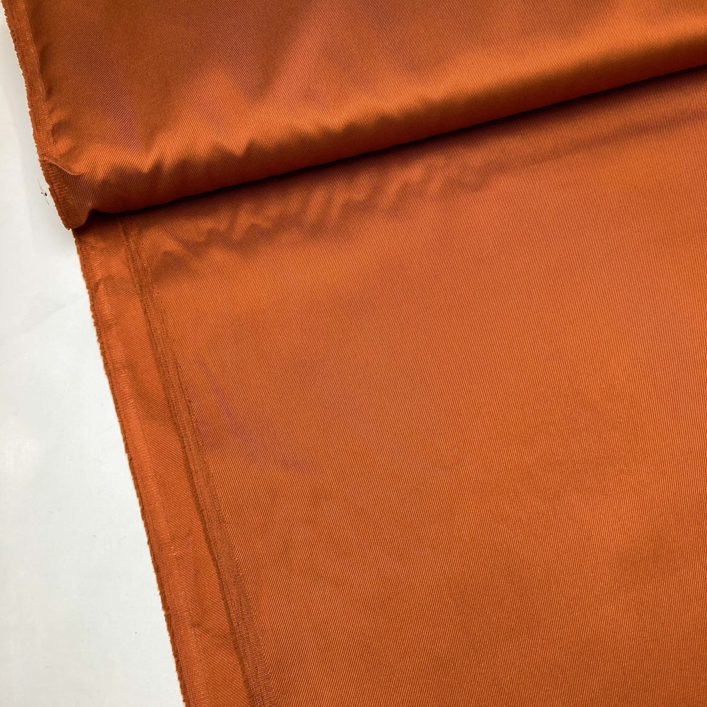 Designer Deadstock Lining Fabric: Viscose Mix Twill in Rust