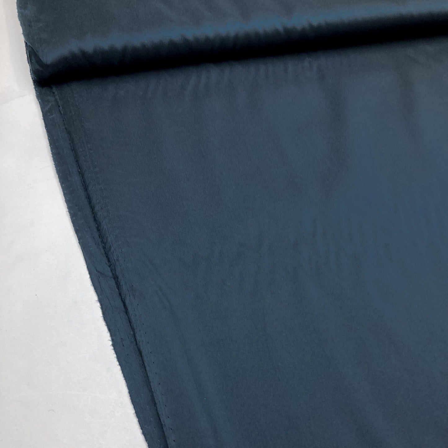 Designer Deadstock Synthetic Lining Fabric in Dark Navy Blue