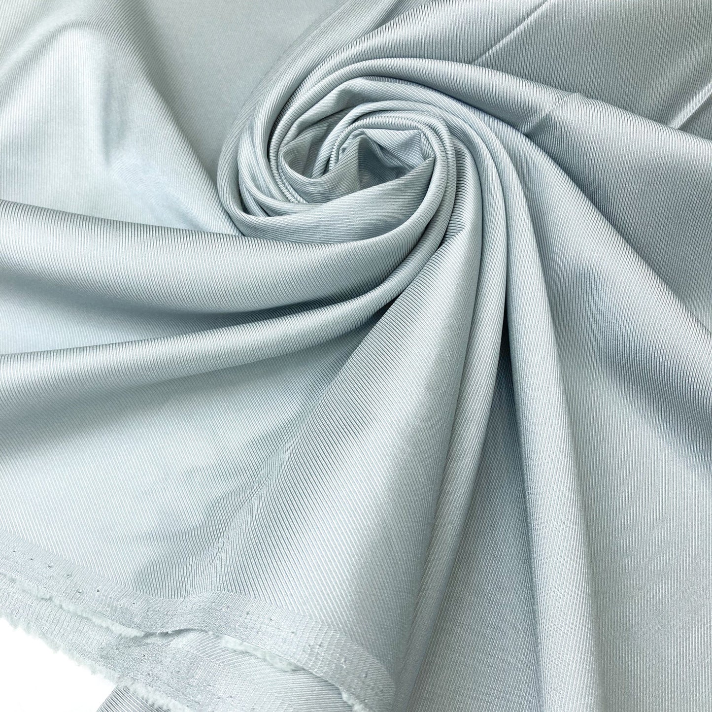 90cm Piece Designer Deadstock Lining Fabric: Viscose Mix Twill in Light Grey