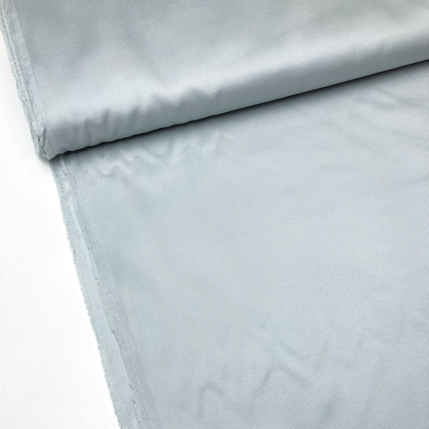 90cm Piece Designer Deadstock Lining Fabric: Viscose Mix Twill in Light Grey
