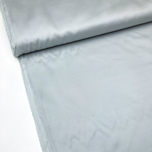 90cm Piece Designer Deadstock Lining Fabric: Viscose Mix Twill in Light Grey