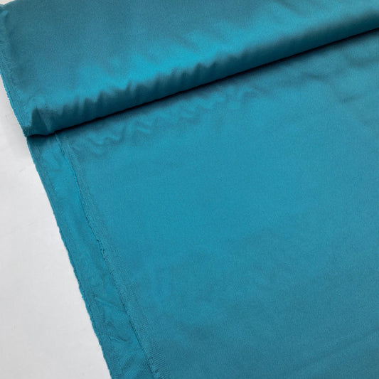 Designer Deadstock Lining Fabric: Viscose Mix Twill in Petrel Blue