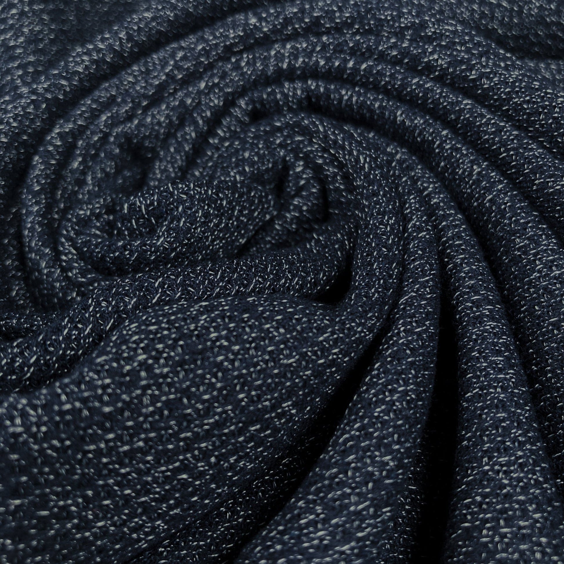 Close-up of dark blue textured fabric