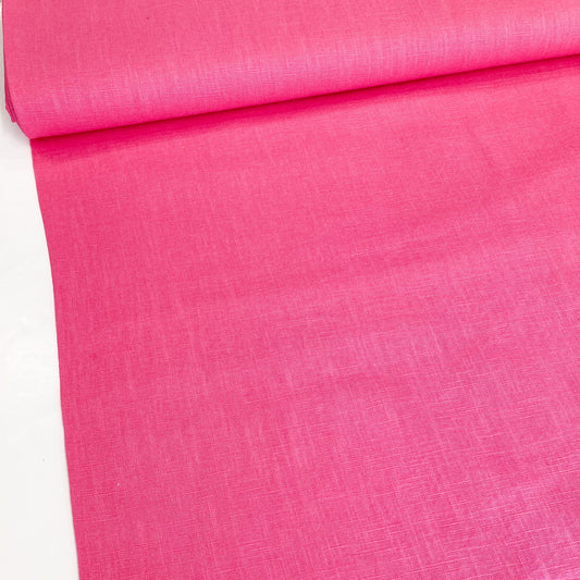Washed Linen in Bubblegum Pink