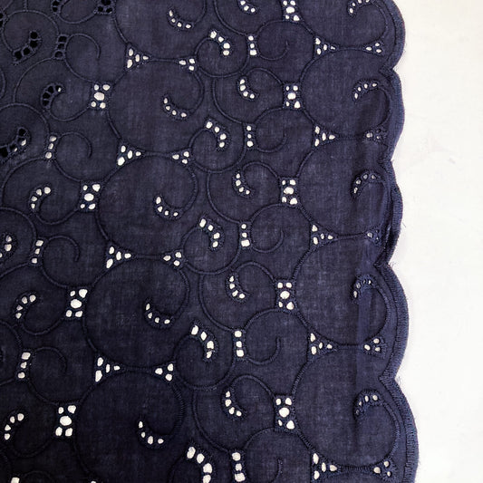 Embroidered Cotton Batiste in Black