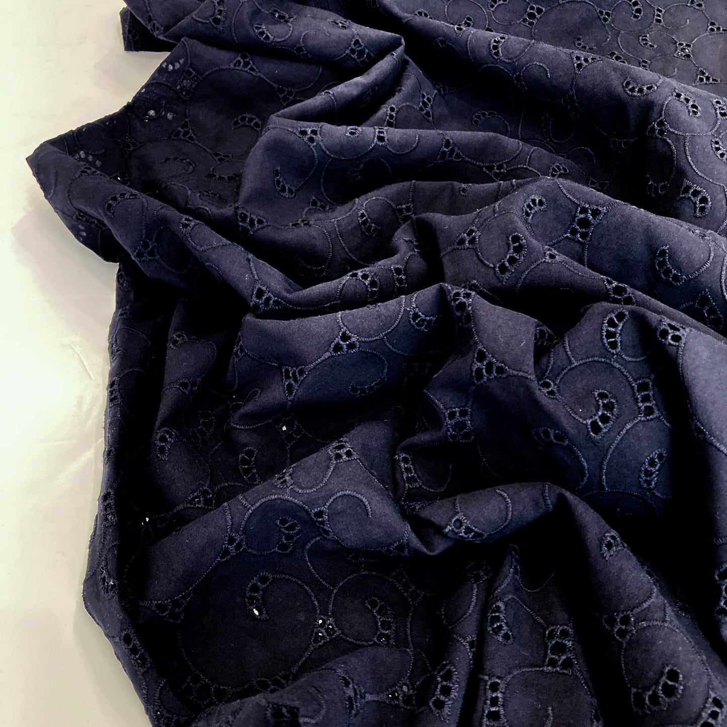 Embroidered Cotton Batiste in Black