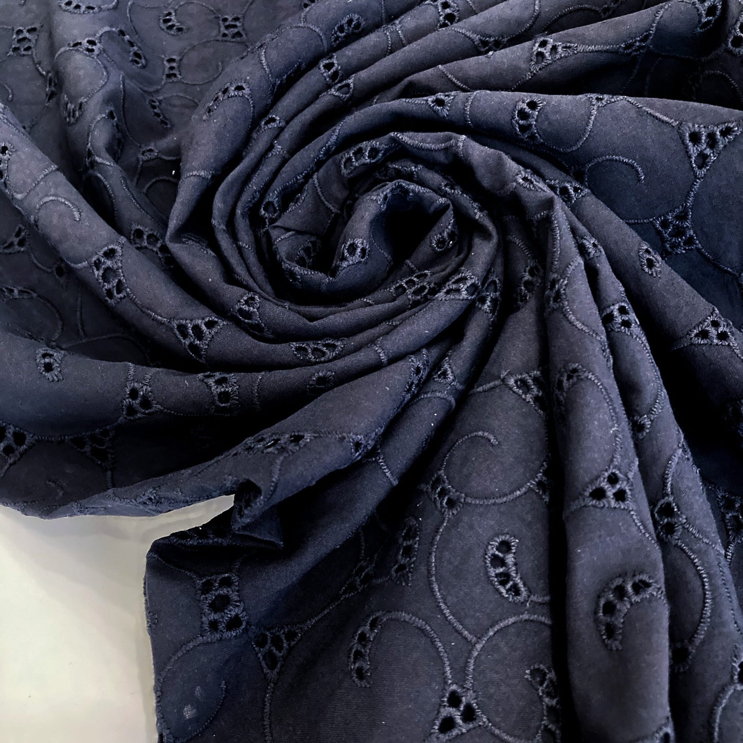 Embroidered Cotton Batiste in Black