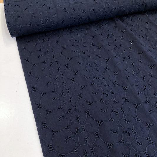 Embroidered Cotton Batiste in Black