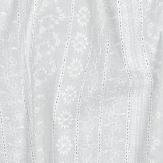 Embroidered Cotton Batiste in White