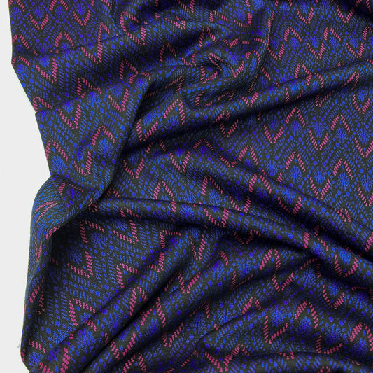 Jacquard Jersey Knit 'Zig Zag'