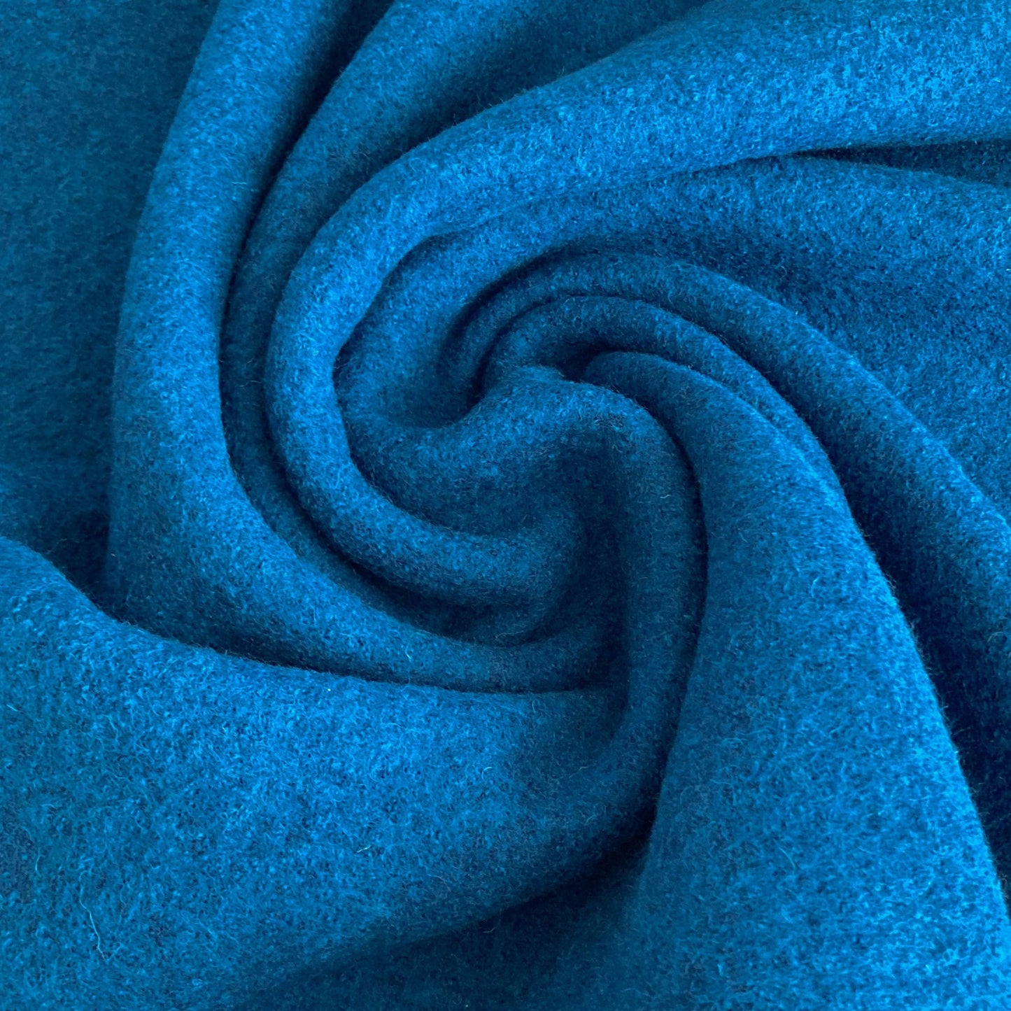 Boiled Wool Coating in Indigo Blue