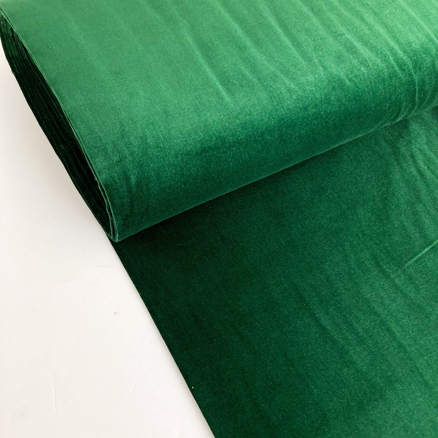 Cotton Velvet in Bottle Green