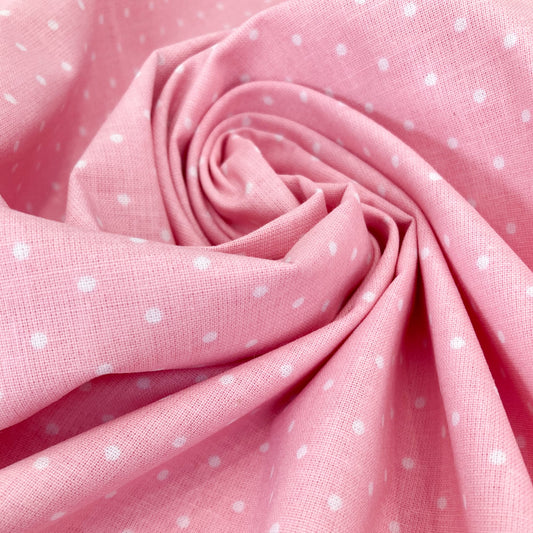 Deadstock: Ex-Joann Quilting Cotton 'Pink Polka'