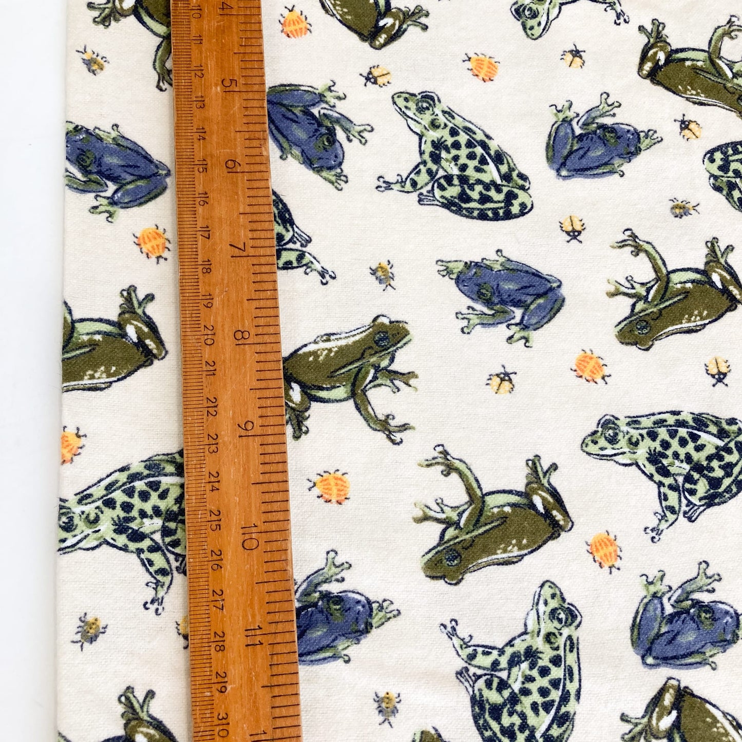 Deadstock: Ex-Joann Brushed Cotton 'Frogs'