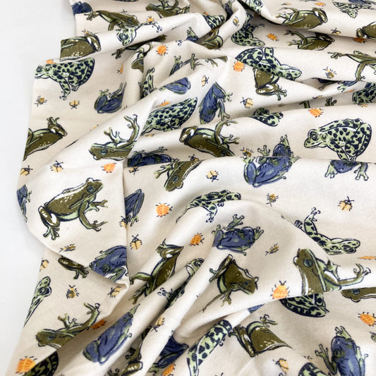 Deadstock: Ex-Joann Brushed Cotton 'Frogs'