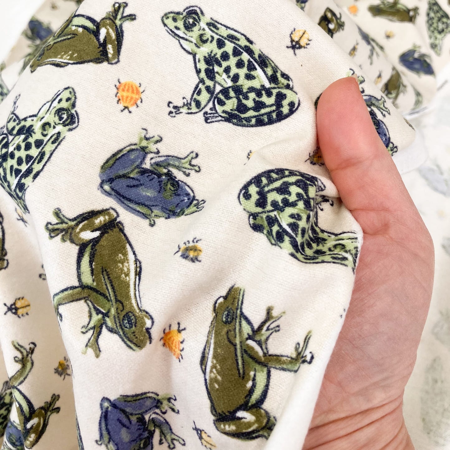 Deadstock: Ex-Joann Brushed Cotton 'Frogs'