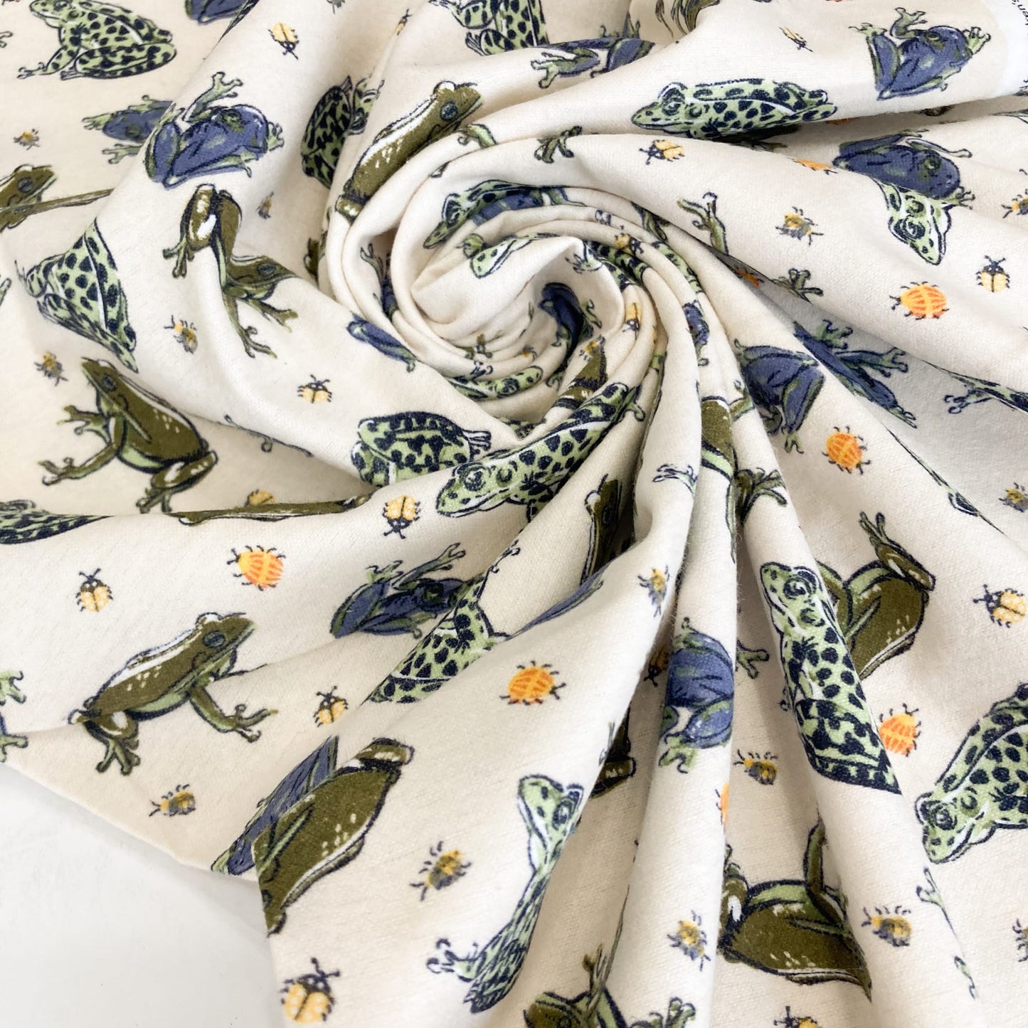 Deadstock: Ex-Joann Brushed Cotton 'Frogs'
