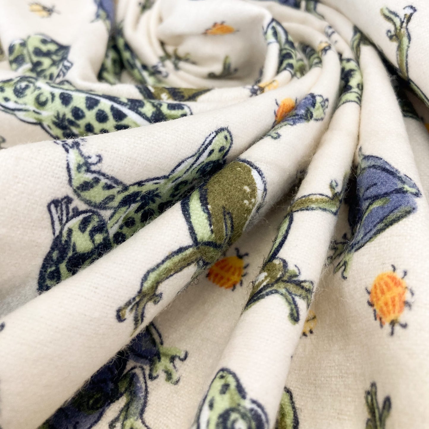 Deadstock: Ex-Joann Brushed Cotton 'Frogs'