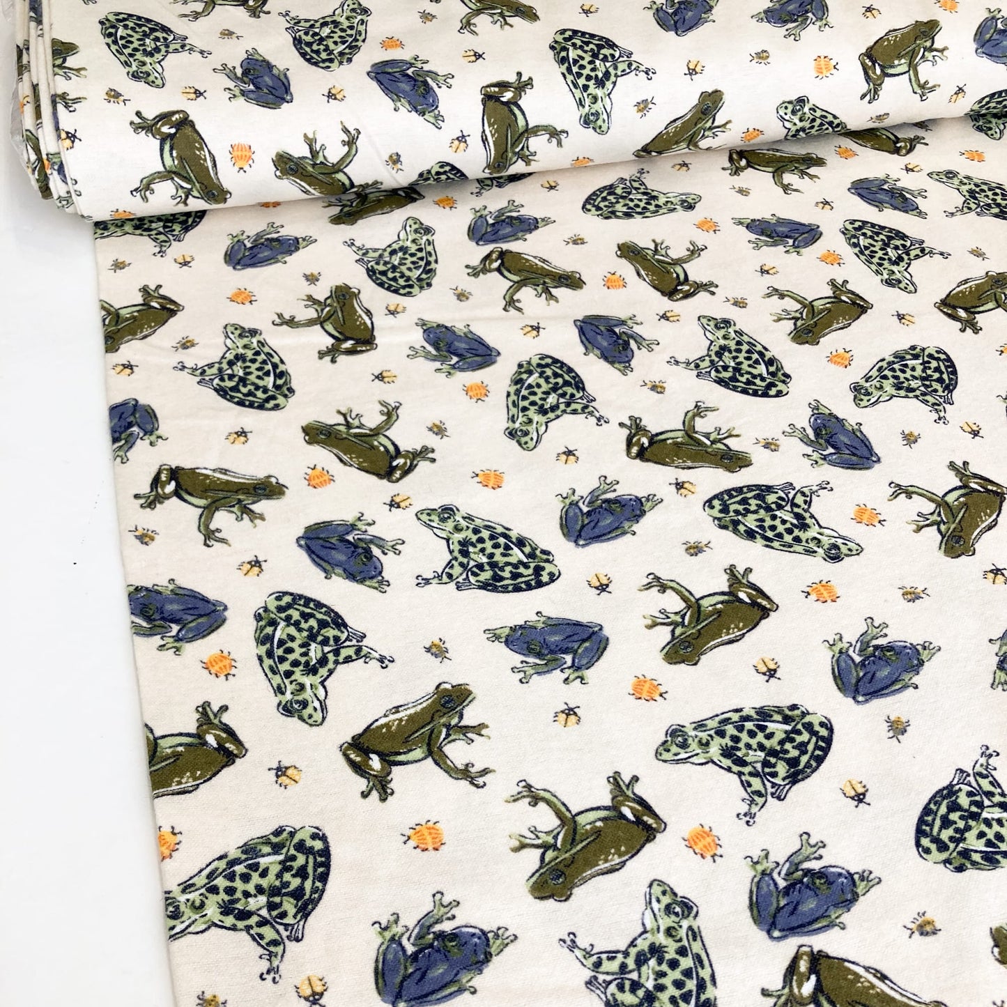 Deadstock: Ex-Joann Brushed Cotton 'Frogs'