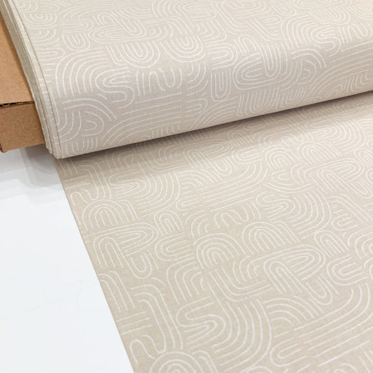 Deadstock: Ex-Joann Quilting Cotton 'Doodles' in Sand