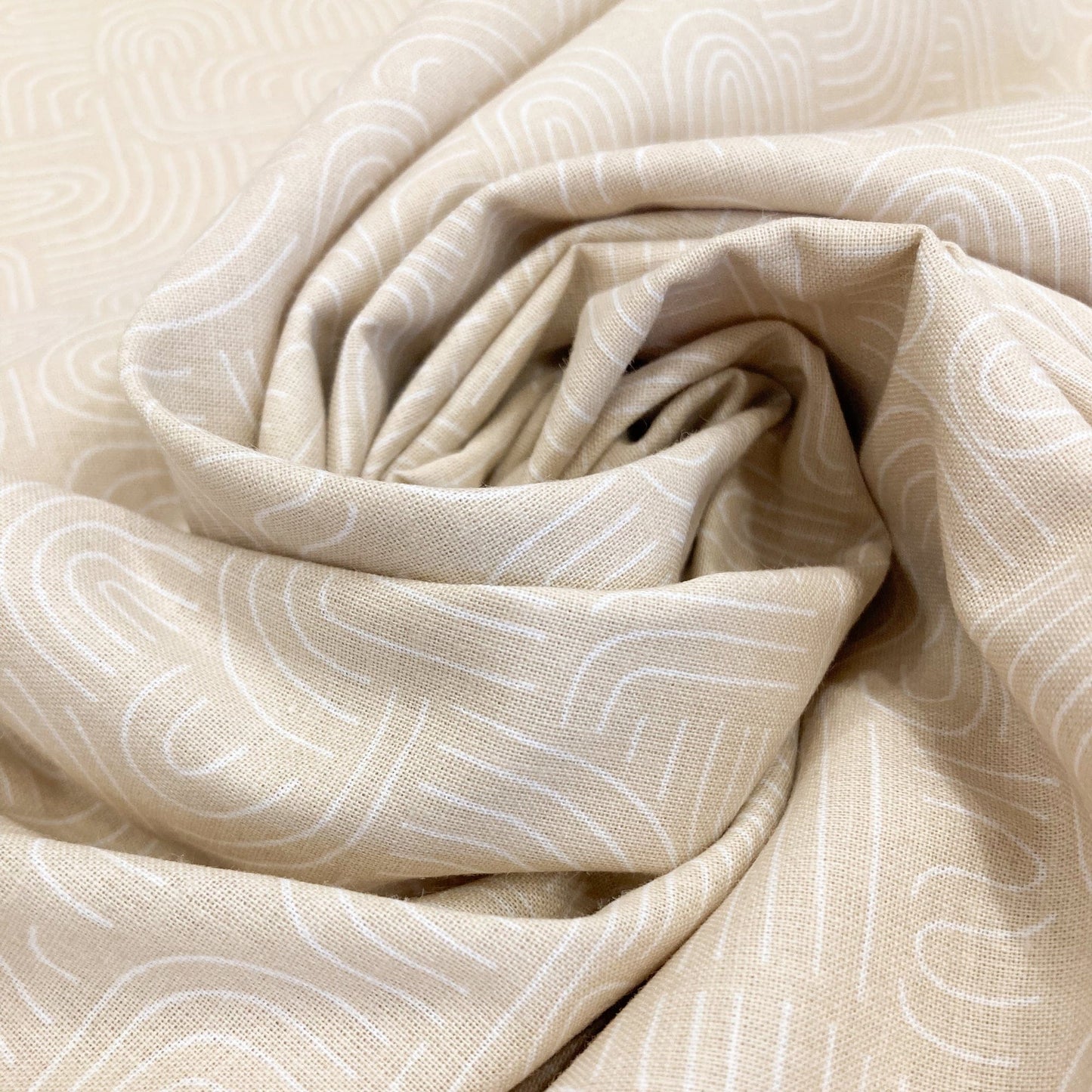 Deadstock: Ex-Joann Quilting Cotton 'Doodles' in Sand