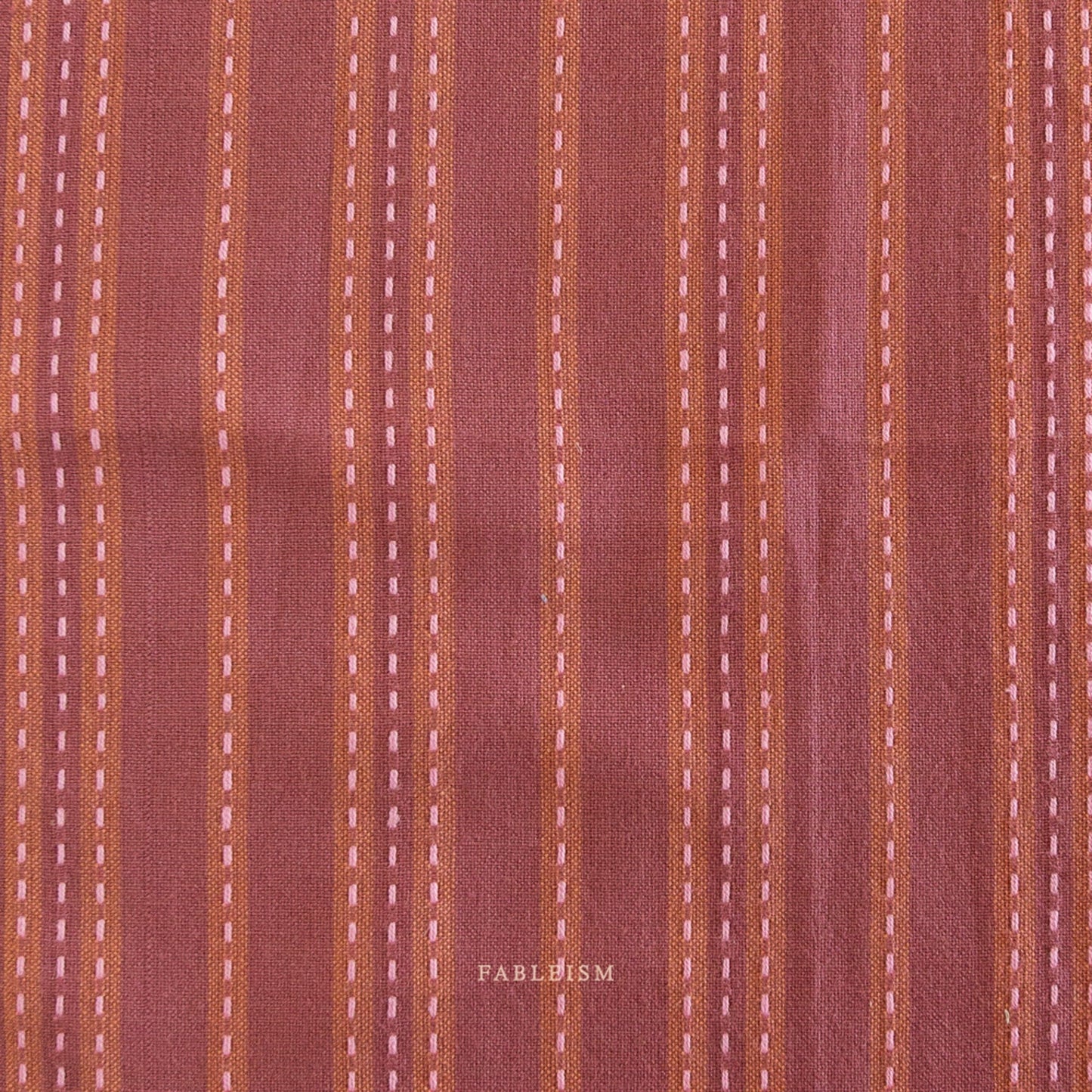 Fableism 'Lucky Loom' Woven Cotton 'Blackberry Stitch Stripe'