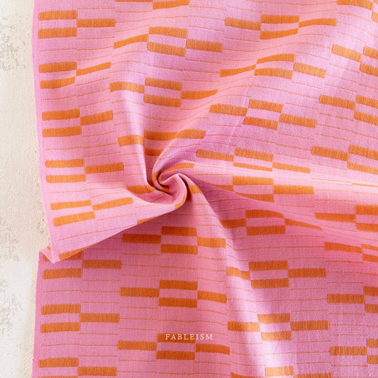 Fableism 'Lucky Loom' Woven Cotton 'Pink Southwest'