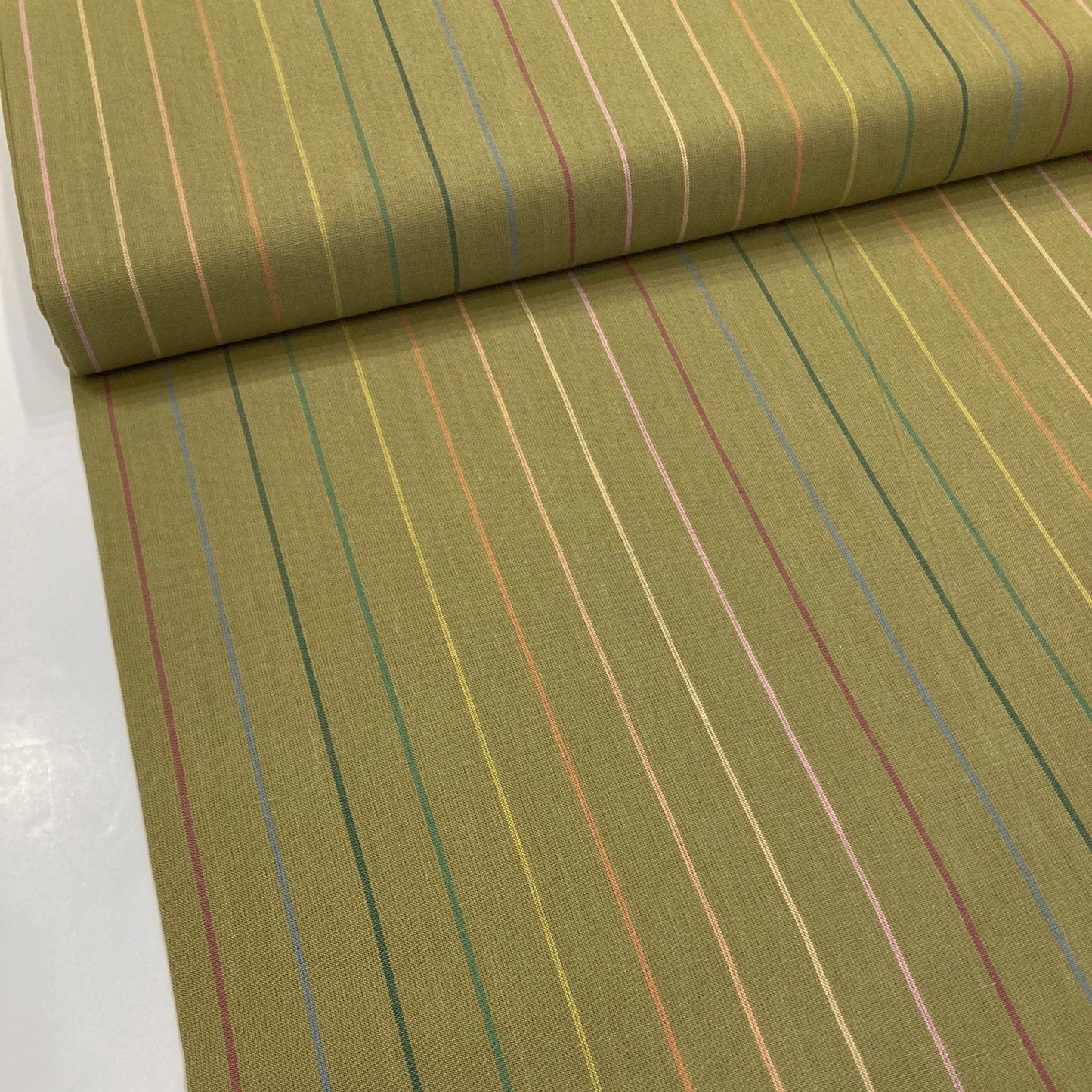 Fableism 'Lucky Loom' Woven Cotton 'Clover Skinny Stripe'