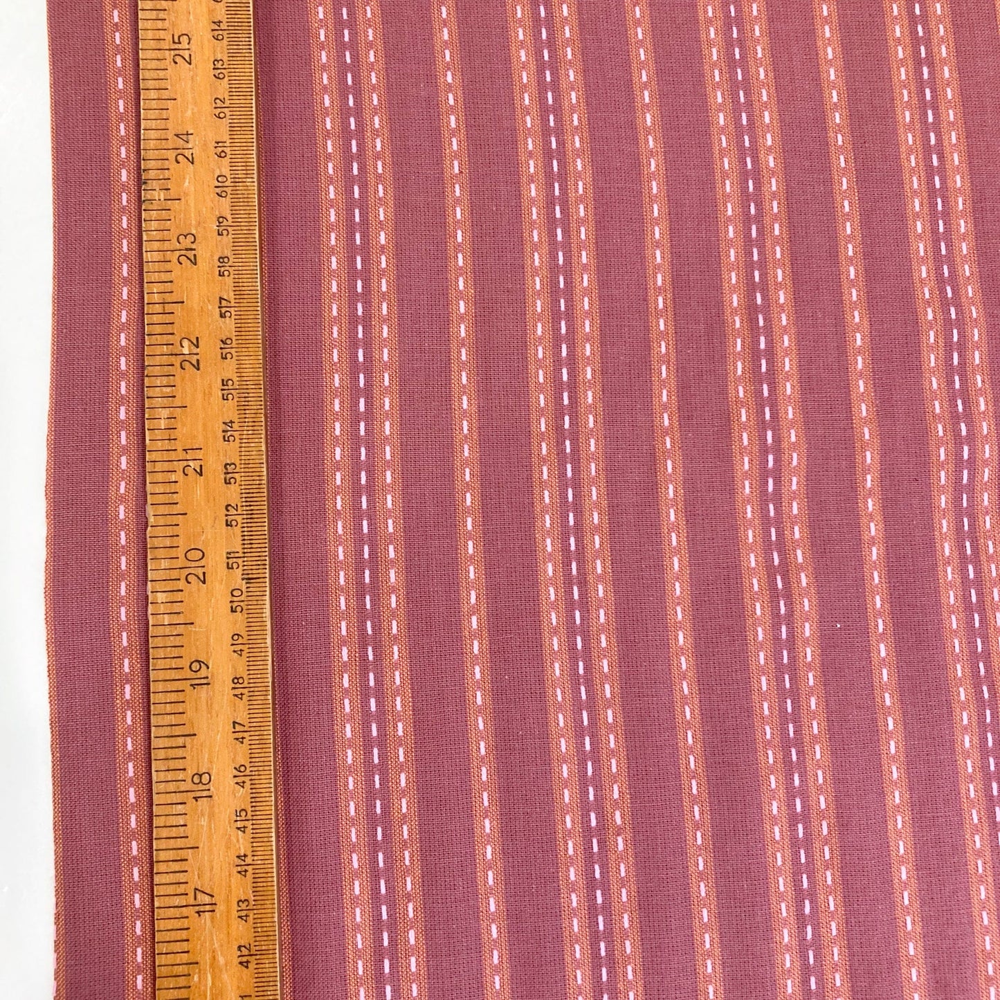 Fableism 'Lucky Loom' Woven Cotton 'Blackberry Stitch Stripe'